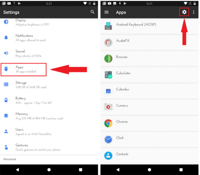 how to check app permissions android 4.4.2